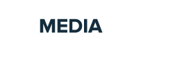 logo media blanc